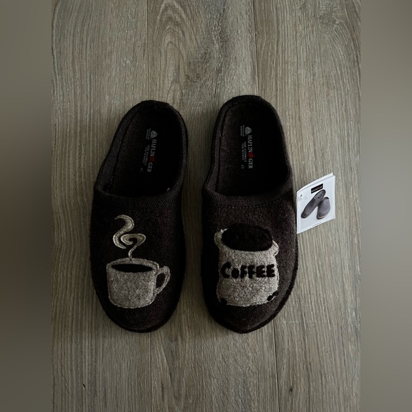NWT Haflinger COFFEE Soft Sole Slipper - Size 43 (Men’s 10/Women’s 12) - Picture 2 of 8